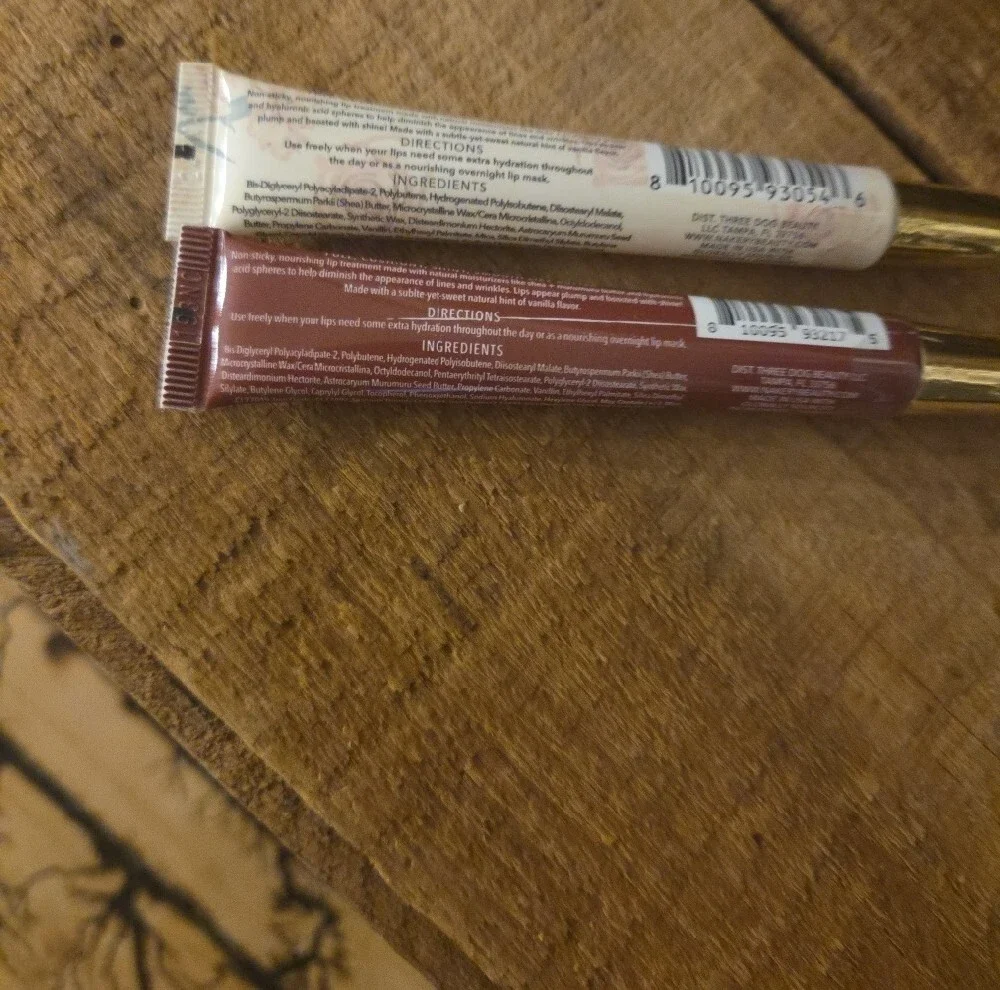 Nakery Beauty Lip Treatmnt &Plumper DUO Birthday Suit&Hyaluronic+VitE NEW Sealed